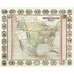 John Haven  Map of the United States and Mexico 