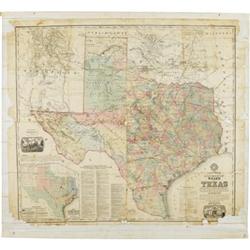 Roessler Map of the State of Texas 1874 Geology