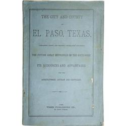 Pamphlet: The City and County of El Paso, 1886