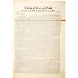 1836 Telegraph and Texas Register, Vol 1, No 29