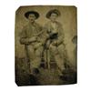 Image 1 : Tintype - Two Cowboys With Drawn Weapons