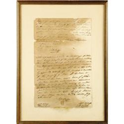 William Barret Travis Signed Document