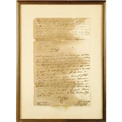 William Barret Travis Signed Document