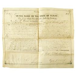 Governor George T. Wood: Signed Land Grant, 1848