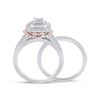 Image 4 : Diamond Bridal Wedding Ring Band Set 1 Cttw 14kt Two-tone Gold