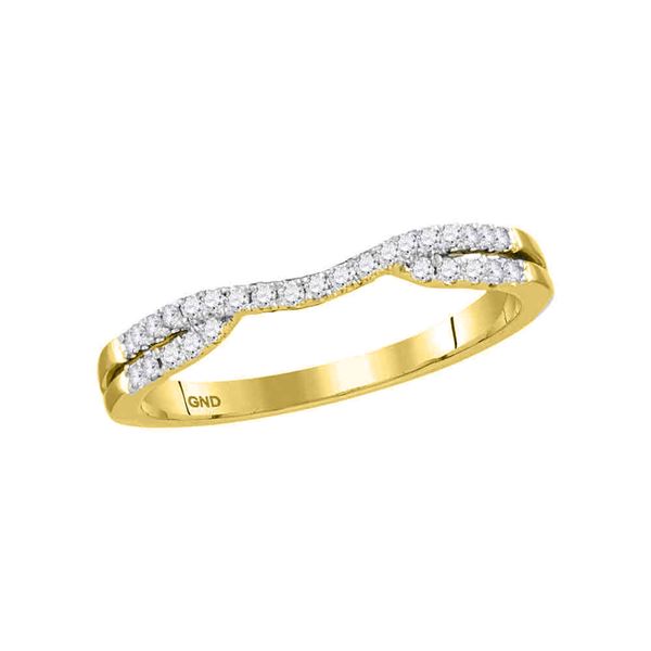 Diamond Contour Enhancer Wedding Band Ring 1/6 Cttw 14kt Yellow Gold