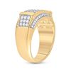 Image 4 : Mens Diamond Rectangle Band Ring 1 Cttw 10kt Yellow Gold