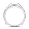 Image 4 : Diamond Wedding Wrap Ring Guard Enhancer 1 Cttw 14kt White Gold