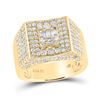 Image 1 : Mens Baguette Diamond Square Ring 2-3/4 Cttw 14kt Yellow Gold