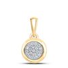 Image 1 : Diamond Cluster Pendant 1/6 Cttw 10kt Yellow Gold