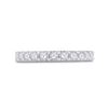 Image 2 : Pave-set Diamond Single Row Wedding Band 1 Cttw 14kt White Gold