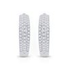 Image 2 : Diamond Hoop Earrings 1 Cttw 10kt White Gold