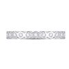 Image 3 : Diamond Machine-Set Band Ring 1/5 Cttw 14kt White Gold