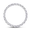 Image 4 : Diamond Machine-Set Band Ring 1/5 Cttw 14kt White Gold