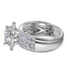 Image 3 : Princess Diamond Bridal Wedding Ring Band Set 2 Cttw 14kt White Gold