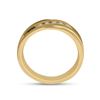 Image 3 : Mens Diamond Diagonal Wedding Band Ring 1/4 Cttw 14kt Yellow Gold