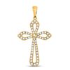 Image 1 : Diamond Gothic Cross Pendant 1/3 Cttw 10kt Yellow Gold