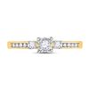 Image 2 : Diamond 3-stone Promise Ring 1/6 Cttw 10kt Yellow Gold