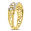 Image 3 : Diamond Zigzag Band Ring 1/3 Cttw 10kt Yellow Gold