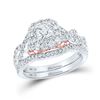 Image 1 : Diamond Bridal Wedding Ring Band Set 1 Cttw 14kt Two-tone Gold