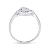 Image 3 : Baguette Diamond Scattered Oval Ring 1/8 Cttw 14kt White Gold