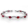 Image 1 : BRACELET 4.25ctw ACA CERTIFIED DIAMOND & RUBY GOLD