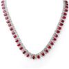 Image 1 : ACA CERTIFIED 41.0ctw DIAMOND & RUBY NECKLACE 14KT GOLD