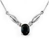 Image 1 : NECKLACE 1.30ctw ACA CERTIFIED DIAMOND & BLUE SAPPHIRE