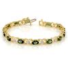 Image 1 : BRACELET 8.15ctw CERTIFIED DIAMOND & GREEN TOURMALINE