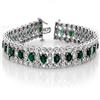 Image 1 : FINE 14.50ctw ACA CERTIFIED DIAMOND & EMERALD BRACELET