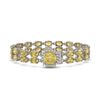 Image 1 : 14.21 ctw Citrine & Diamond Bracelet 14K White Gold - REF-178H2R