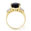 Image 2 : 5.30 ctw Blue Sapphire & Diamond Ring 10k Yellow Gold - REF-42K3Y