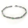 Image 1 : 2.07 ctw Emerald & Diamond Bracelet 10k White Gold - REF-36A6N