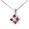 Image 1 : 0.45 ctw Ruby Pendant 18k White Gold - REF-12N5F