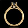 Image 3 : 0.83 ctw Fancy Black Diamond Engagment Art Deco Ring 18k Yellow Gold - REF-39F5M