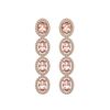 Image 1 : 6.09 ctw Morganite & Diamond Micro Pave Halo Earrings 10k Rose Gold - REF-143A6N