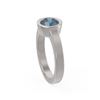 Image 2 : 1 ctw Intense Blue Diamond Ring 18K White Gold - REF-203N6F