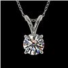 Image 1 : 0.53 ctw Certified Quality Diamond Solitaire Necklace 10k White Gold - REF-40A8N