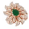 Image 3 : 3.52 ctw Emerald & Diamond Ring 18K Rose Gold - REF-173G8W
