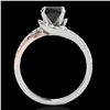 Image 2 : 1.35 ctw Certified VS Black Diamond Bypass Solitaire Ring 10k 2Tone Gold - REF-46X5A