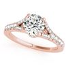 Image 1 : 0.75 ctw Certified VS/SI Diamond Solitaire Ring 14k Rose Gold - REF-53A2N