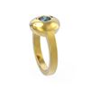 Image 2 : 0.52 ctw Intense Blue Diamond Ring 18K Yellow Gold - REF-101Y3X