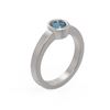 Image 1 : 0.50 ctw Intense Blue Diamond Ring 18K White Gold - REF-116H4R