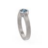 Image 2 : 0.50 ctw Intense Blue Diamond Ring 18K White Gold - REF-116H4R