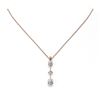 Image 2 : 0.9 ctw Diamond Designer Necklace 18K Rose Gold - REF-121H2R