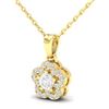 Image 2 : 0.28 ctw Diamond Micro Pave Diamond Necklace 10k Yellow Gold - REF-17R9K