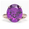 Image 1 : 9 ctw Amethyst Designer Solitaire Engagment Ring 14k Rose Gold - REF-39A6N
