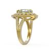 Image 3 : 3.82 ctw Certified Aquamarine & Diamond Victorian Ring 14K Yellow Gold - REF-168F8M