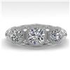 Image 1 : 1.00 ctw Past Present Future VS/SI Diamond Ring 18k White Gold - REF-162R9K