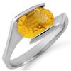 Image 1 : 2.0 ctw Citrine Ring 10k White Gold - REF-14G2W